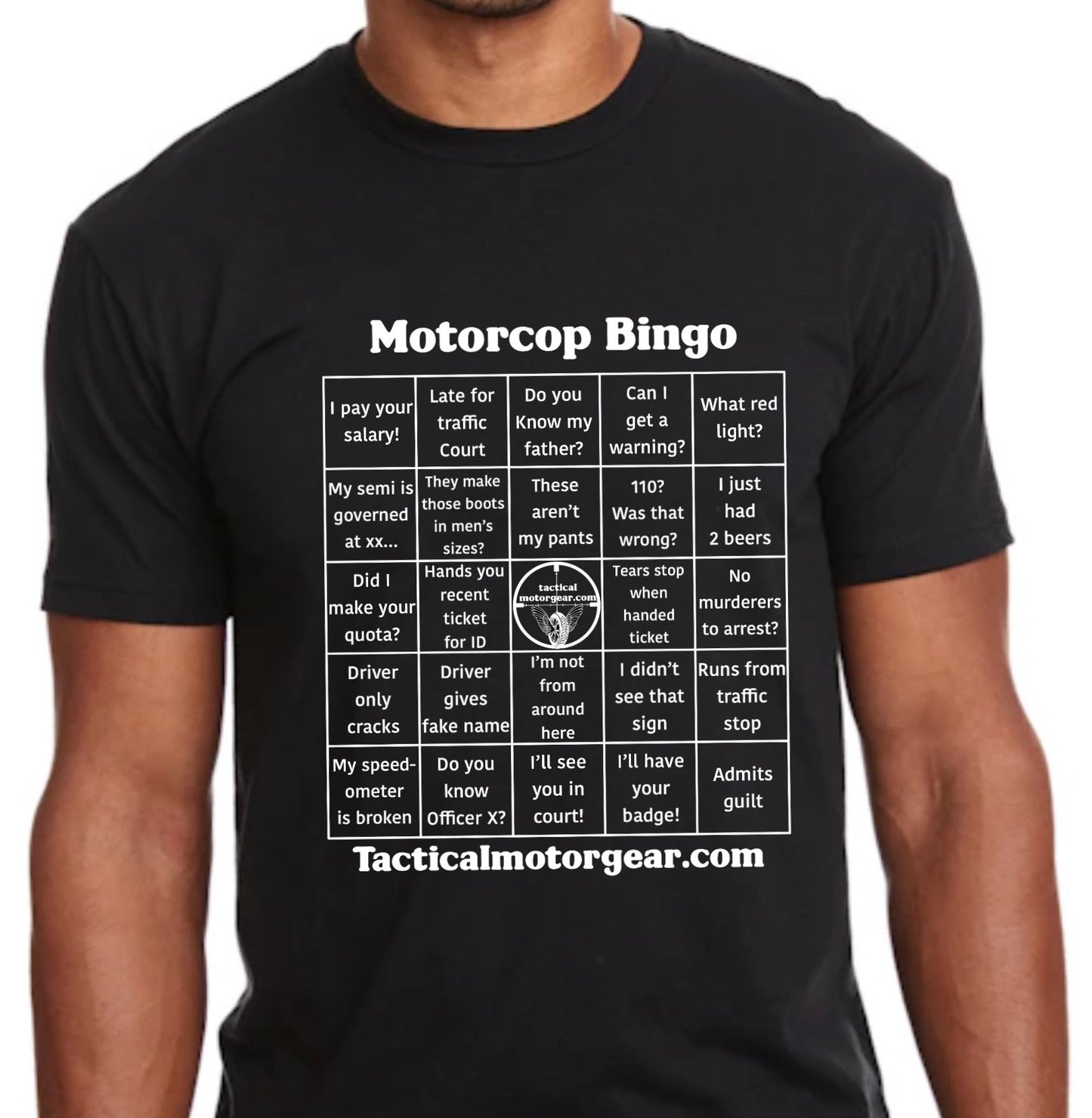 Motorcop Bingo T-shirt