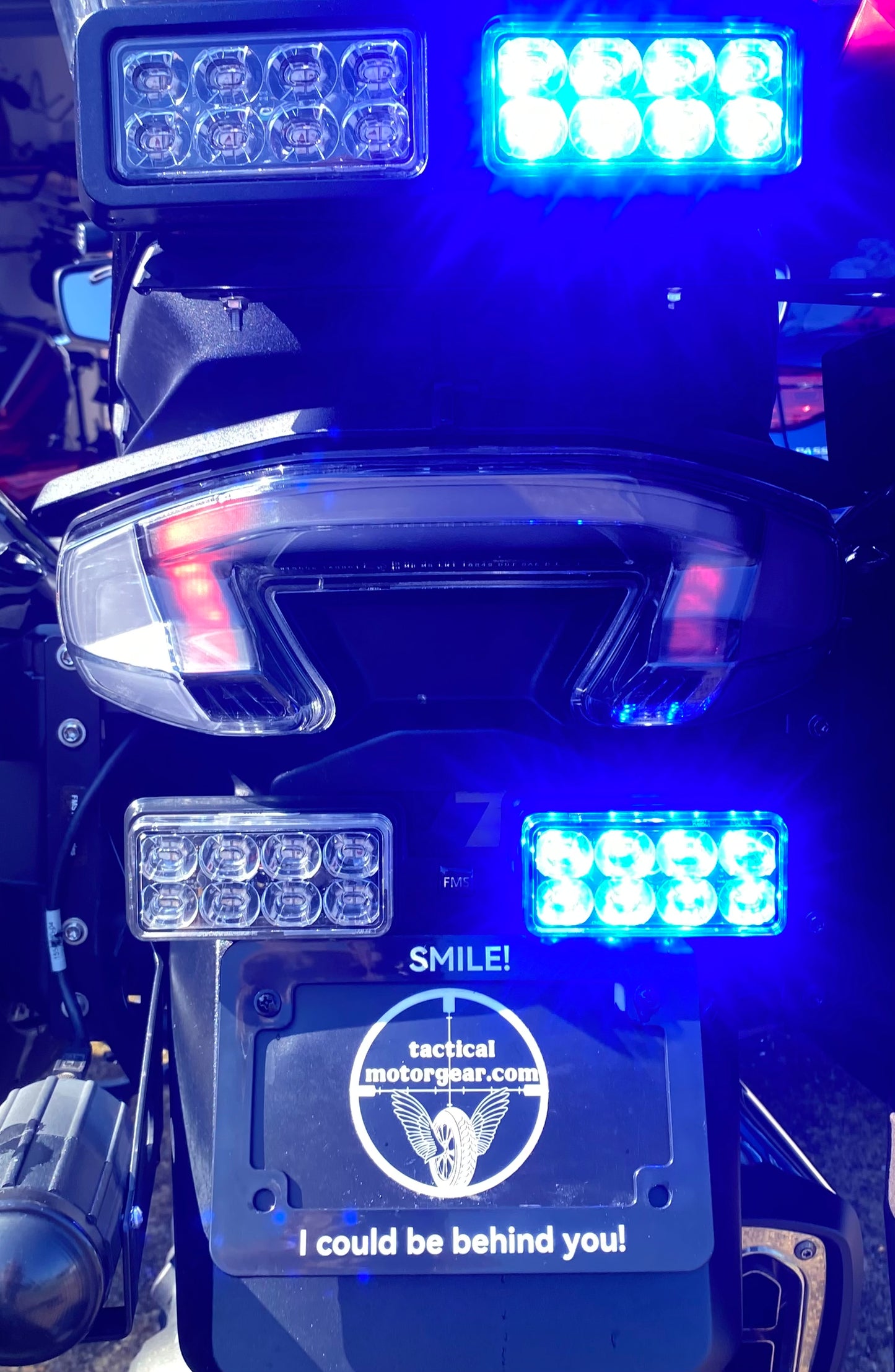 Smile!  Motorcycle License Plate Frame