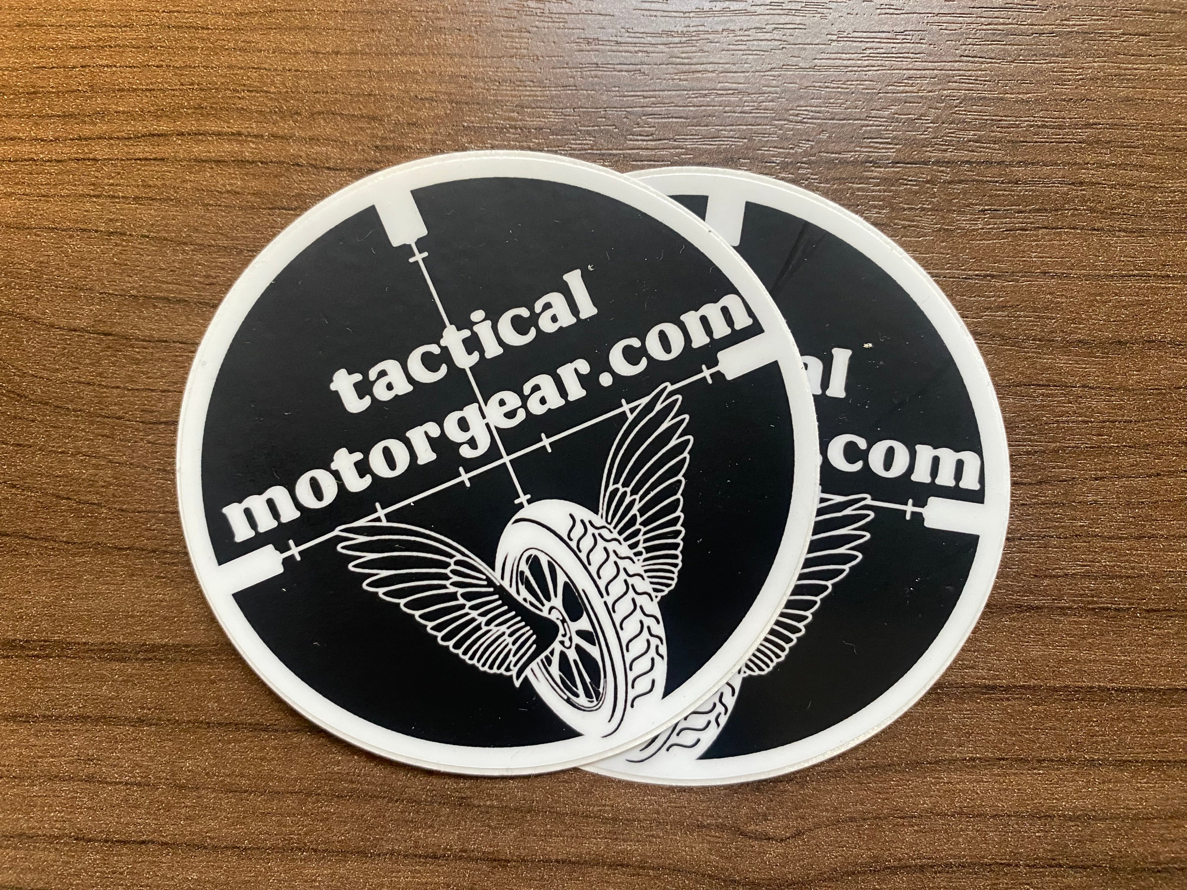 Tactical Motor Gear 3 inch sticker round - 4 pack