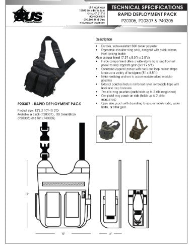 US Peacekeeper's Rapid Deployment Bag